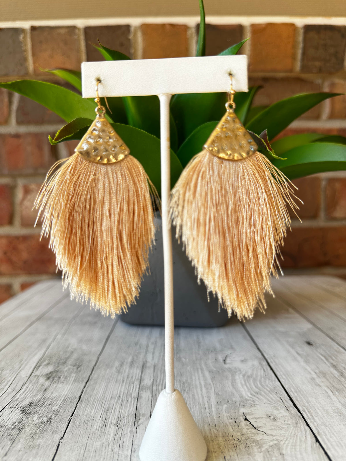 Hammered Fringe Earrings - E008 (11 Colors)