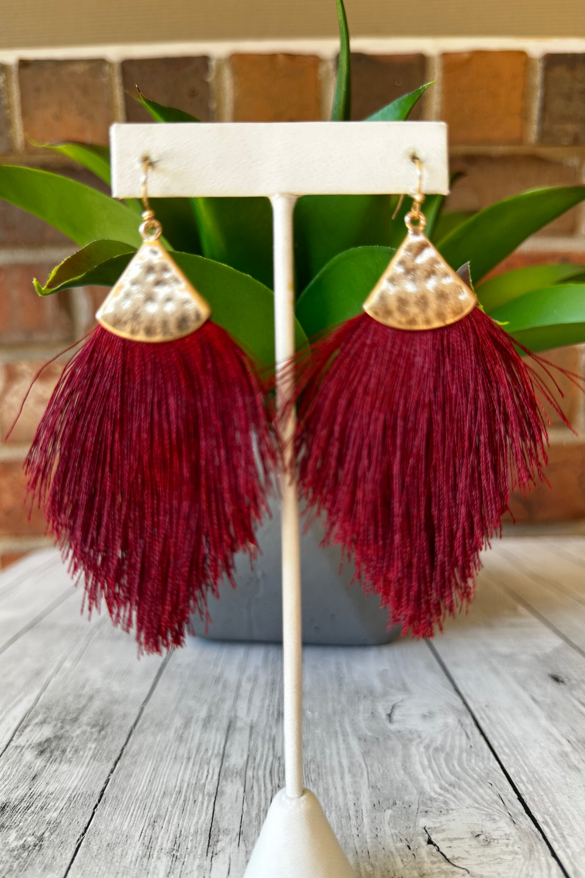 Hammered Fringe Earrings - E008 (11 Colors)
