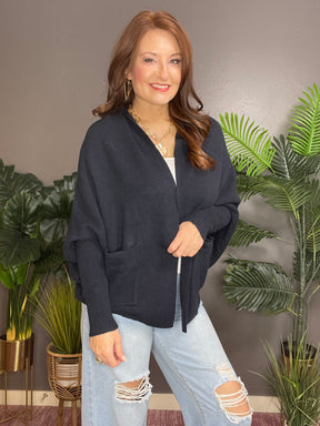 Softly Spoken Navy Cardigan - OT076NV