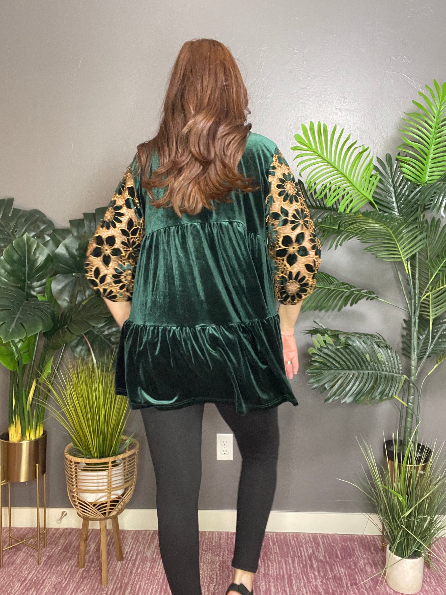 A Hint Of Fancy Velvet Top - S157HG