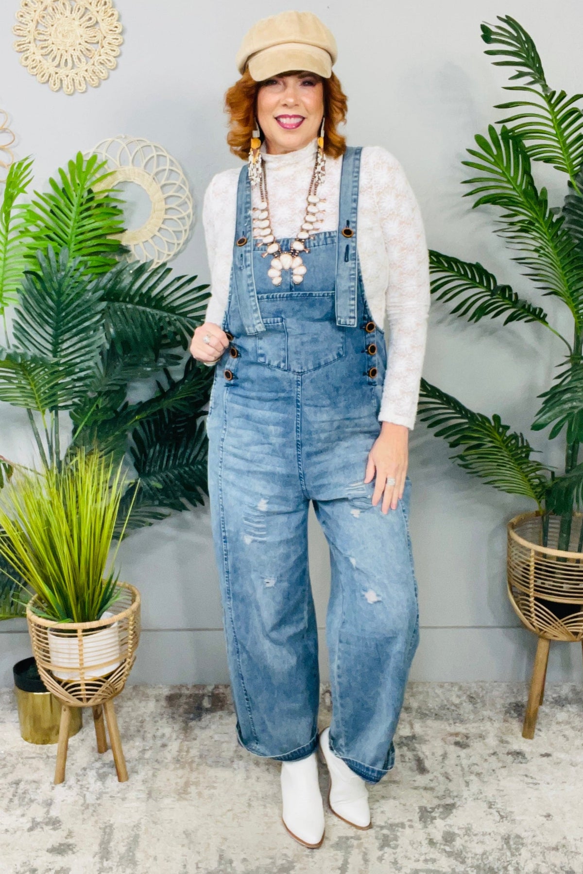 It's Now Or Never Medium Denim Solid Distressed Romper - RMP841DN
