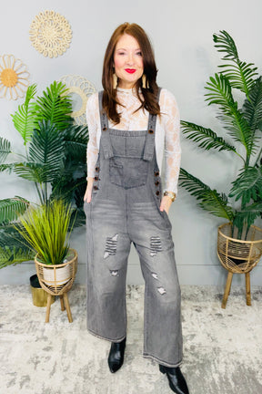 It's Now Or Never Black Denim Solid Distressed Romper - RMP842BK
