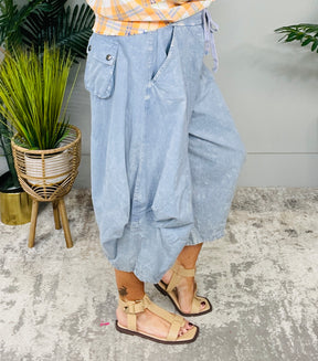 Bohemian Vibes Slate Blue Aladdin Harem Pants - PNT1787BL