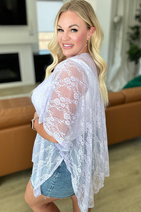Good Days Ahead Lace Kimono In Lavender - O5792LV