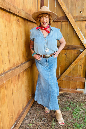 Forever Iconic Denim Maxi Skirt
