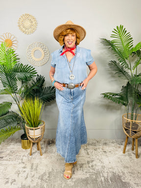 Forever Iconic Denim Maxi Skirt - E1090DN