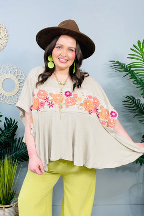 Isabel Embroidered Tunic in Mocha
