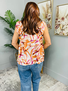 Francesca Embroidered Top in Rust