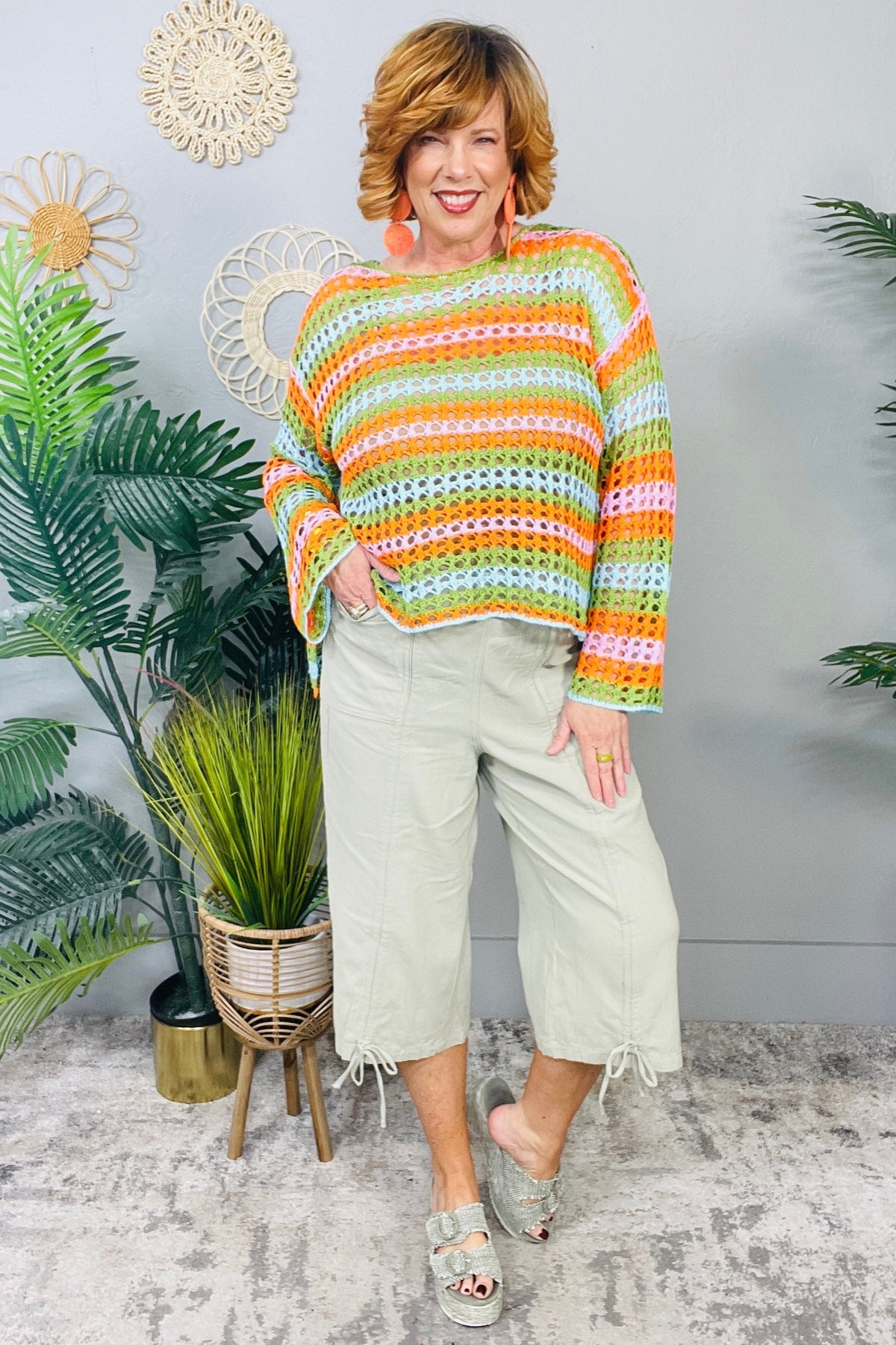 Casual Fridays Sage Twill Capri Pants - PNT1790SG