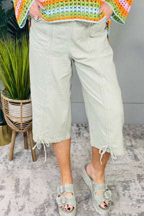 Casual Fridays Sage Twill Capri Pants - PNT1790SG