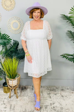 Classy By Nature Lace Empire Waist Dress