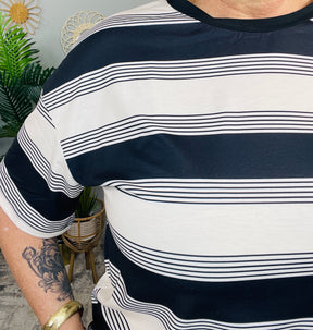 All About The Stripes Top and High Waist Short Set