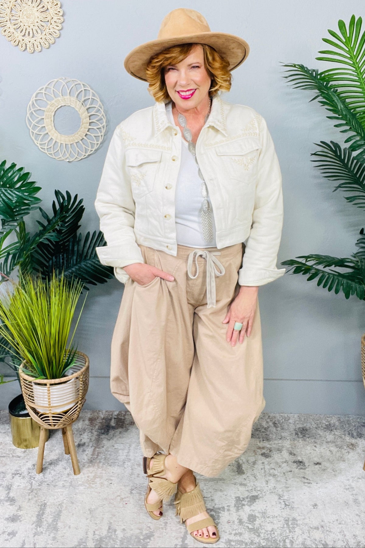 In A Class Of Its Own Embroidered Quilted Cropped Jacket