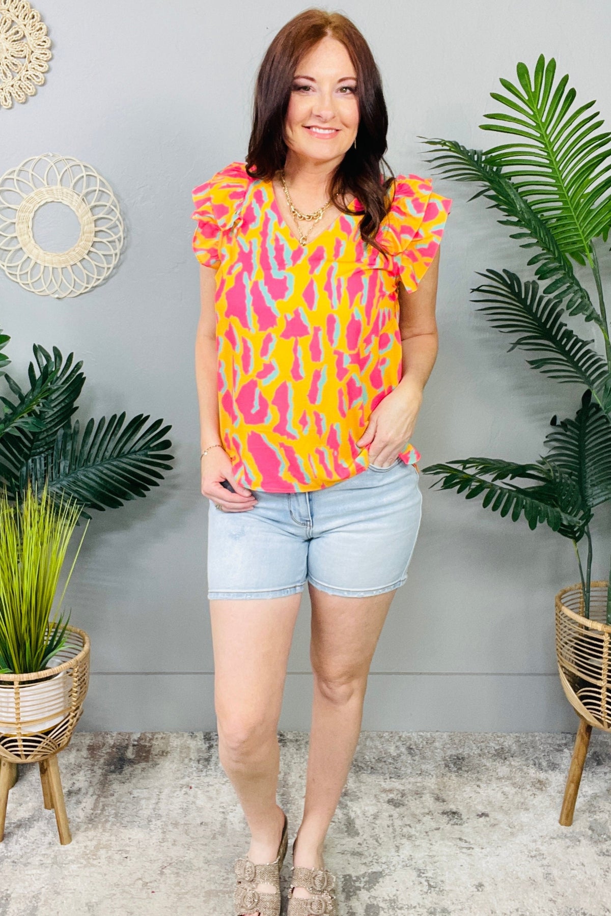 Tessa 2 Button Denim Shorts