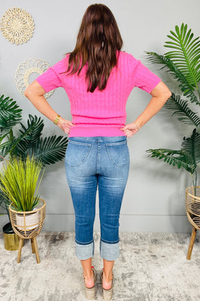 Fallon Skinny Cuff Capri Jeans