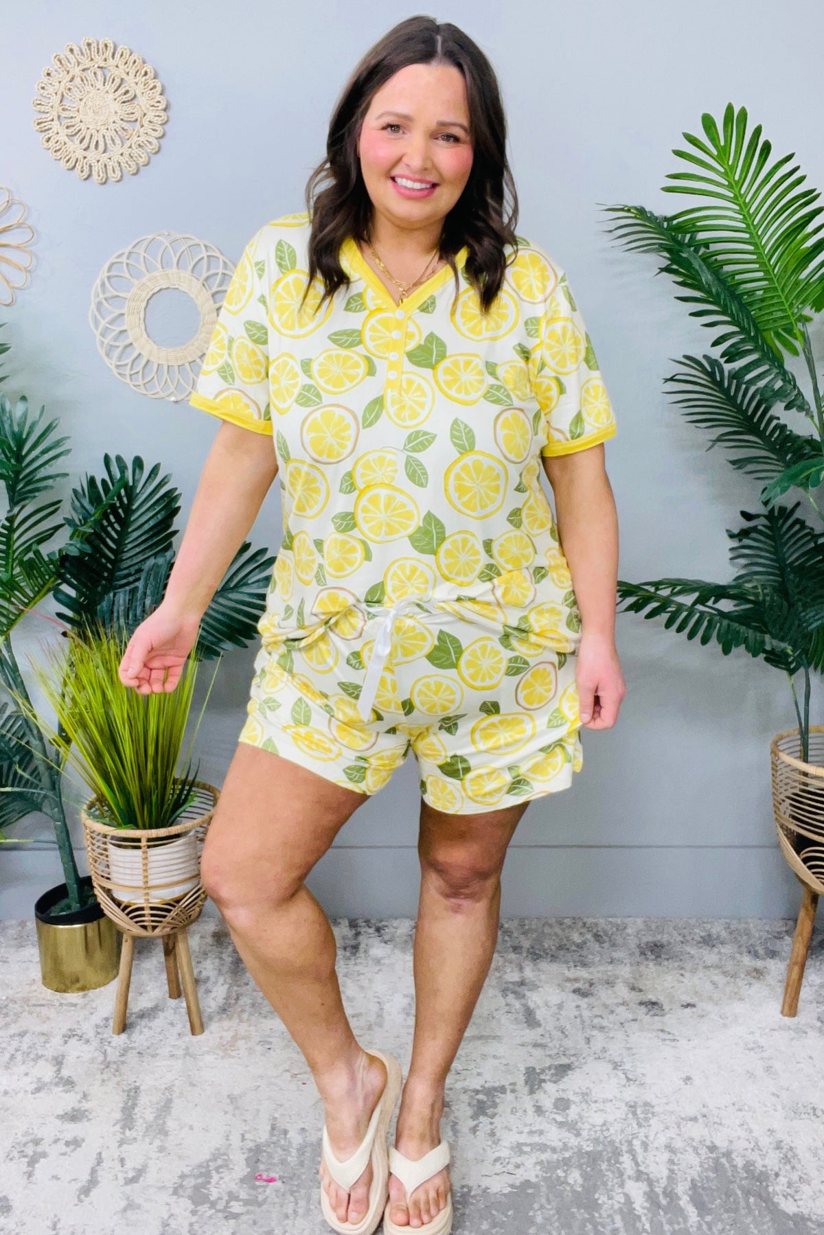 When Life Gives You Lemons 2-Piece Pajama Set - T11061YE