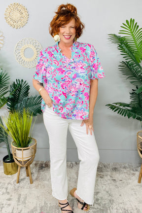 Truth In Beauty Mint/Multi Color Top - T11073MT
