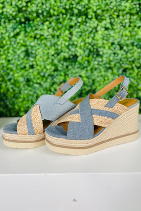 Truly Untouchable Denim Espadrille Sandals - SHO2679DN