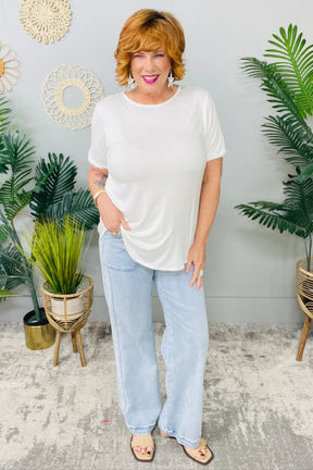 Slay In Solid Ivory Puff Sleeve Top - T11344IV