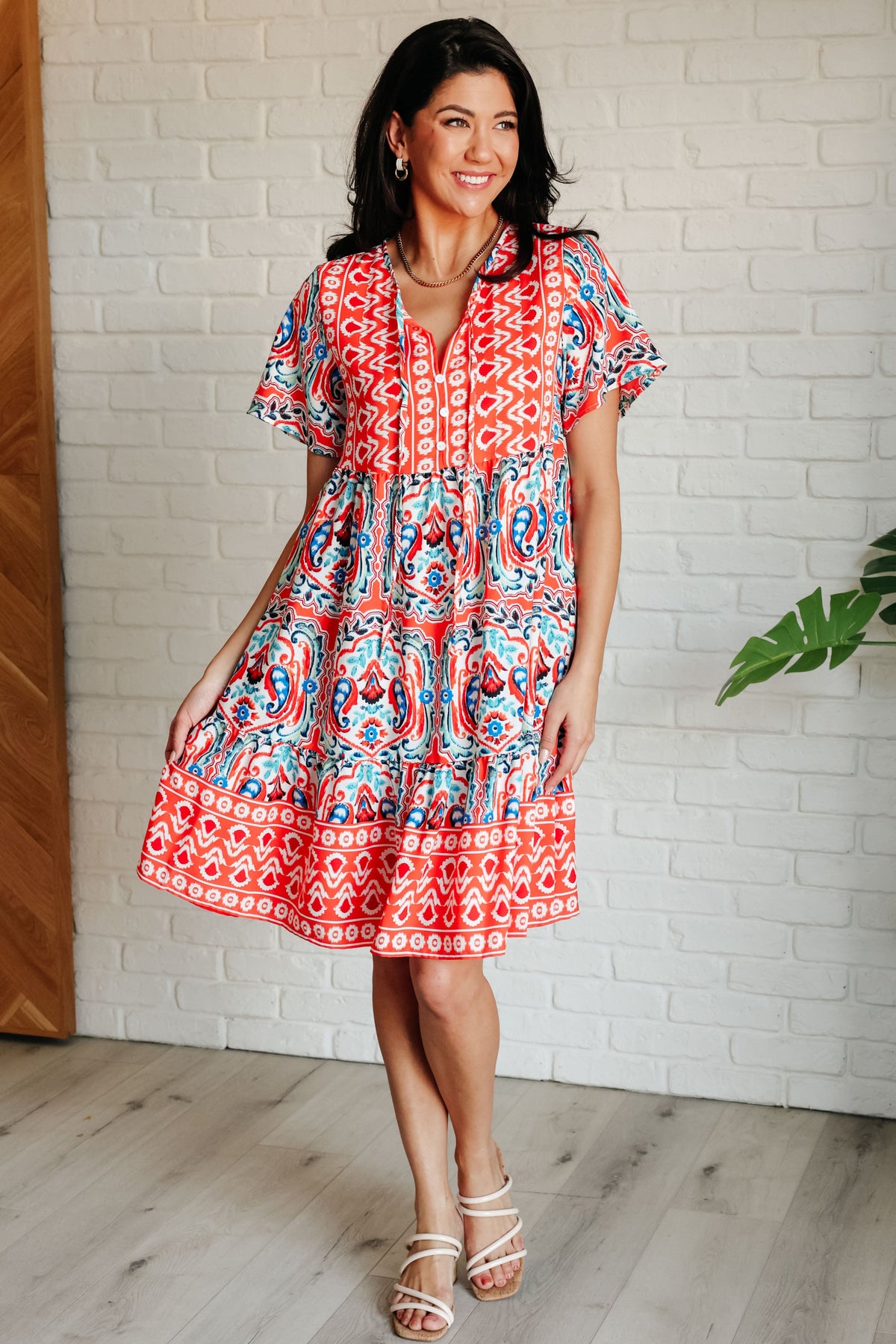 Journey On Mixed Print Dress