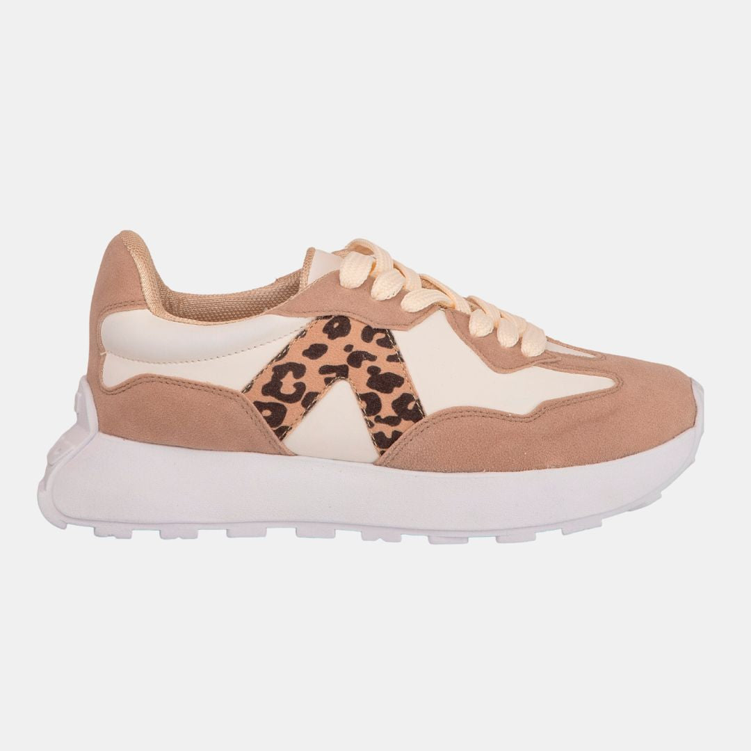 Savage Not Average Leopard Nude Sneakers - SHO2780LE