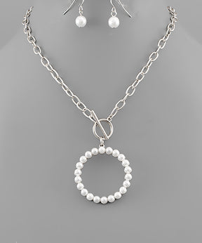 Pearl Circle Necklace - N048PR