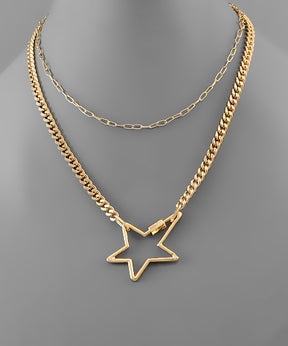 Gold Star Necklace - N049GO