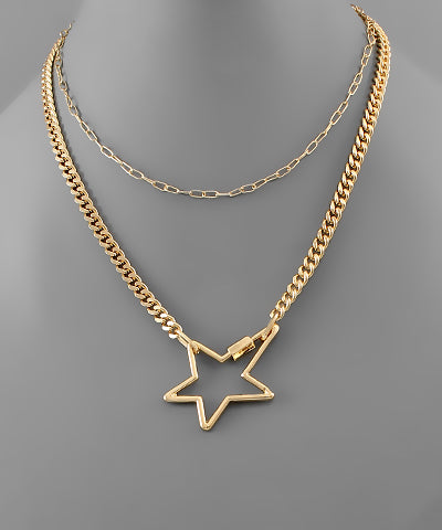 Gold Star Necklace - N049GO