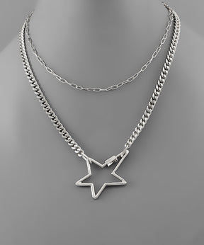 Silver Star Necklace - N050SI