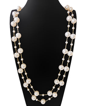 Pearl Double Strand Necklace - N054PR