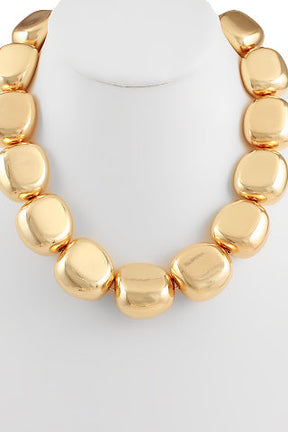 Gold Chunky Nugget Necklace - N052GO
