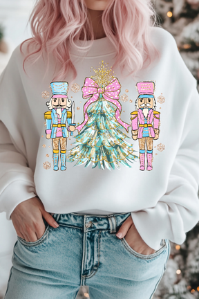 Nutcracker Wonderland in White Graphic Tee and Sweatshirt