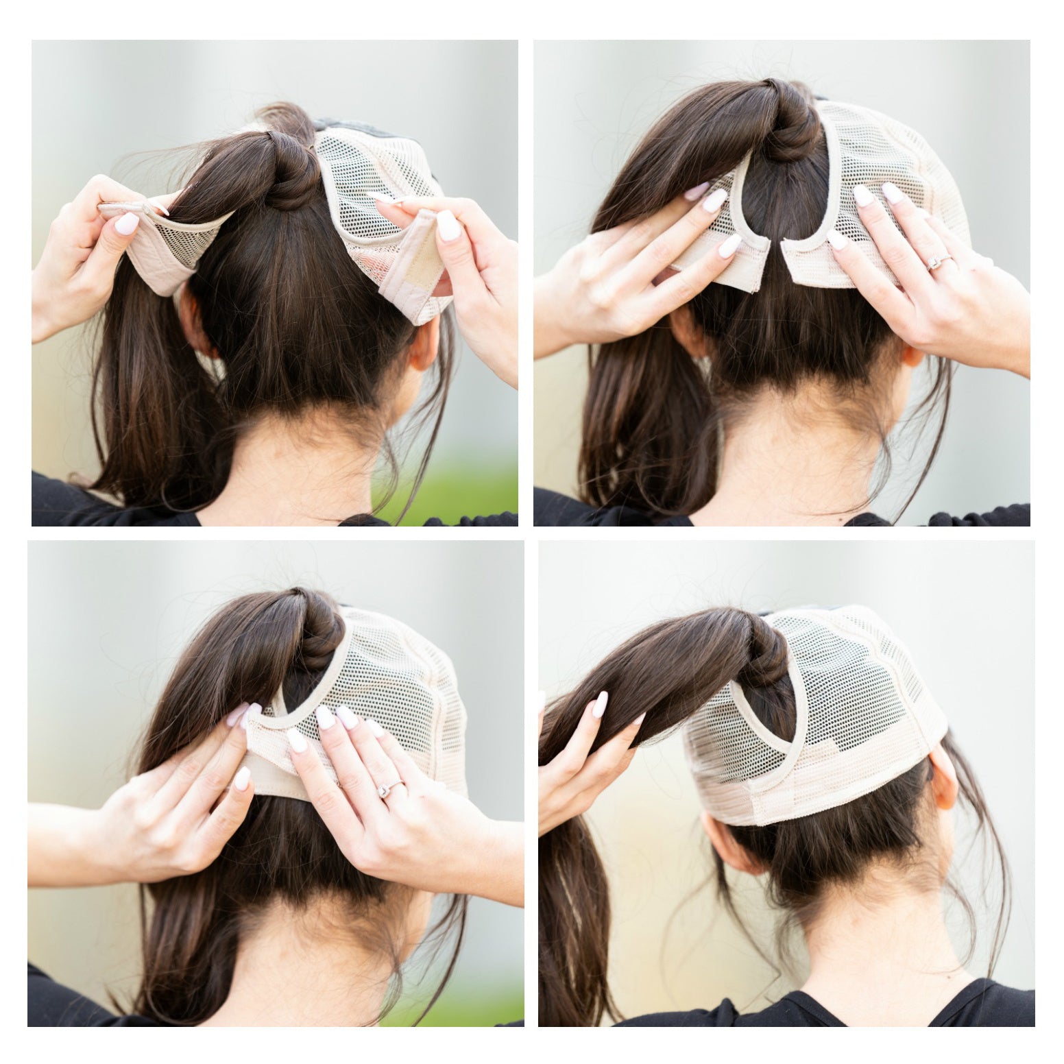 Distressed Messy Bun Caps | Adjustable (3 Colors)