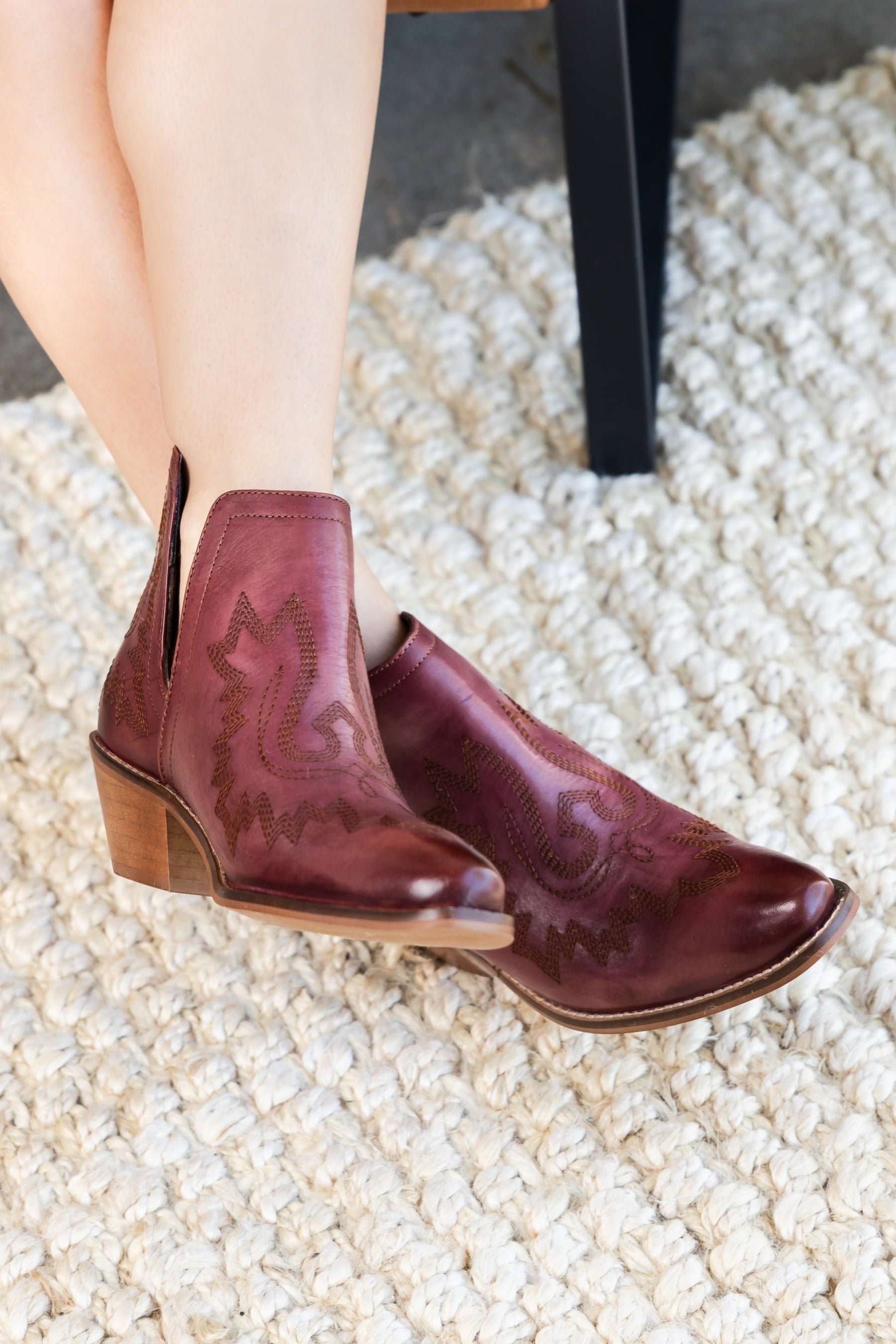 Kickin' Booties in Burgundy