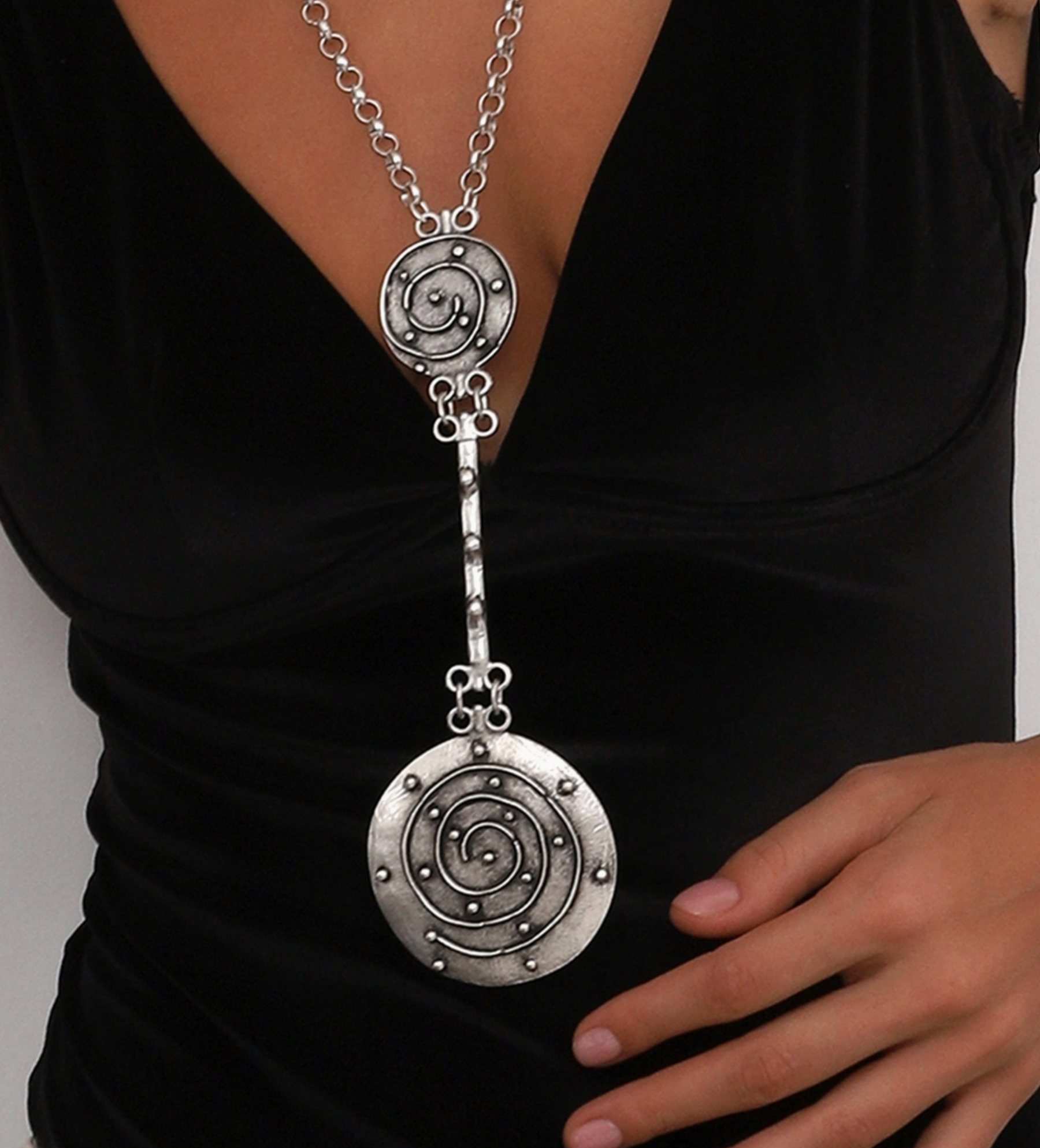 Vintage Antic Style Statement Bohemian Necklace - NEK4415SI