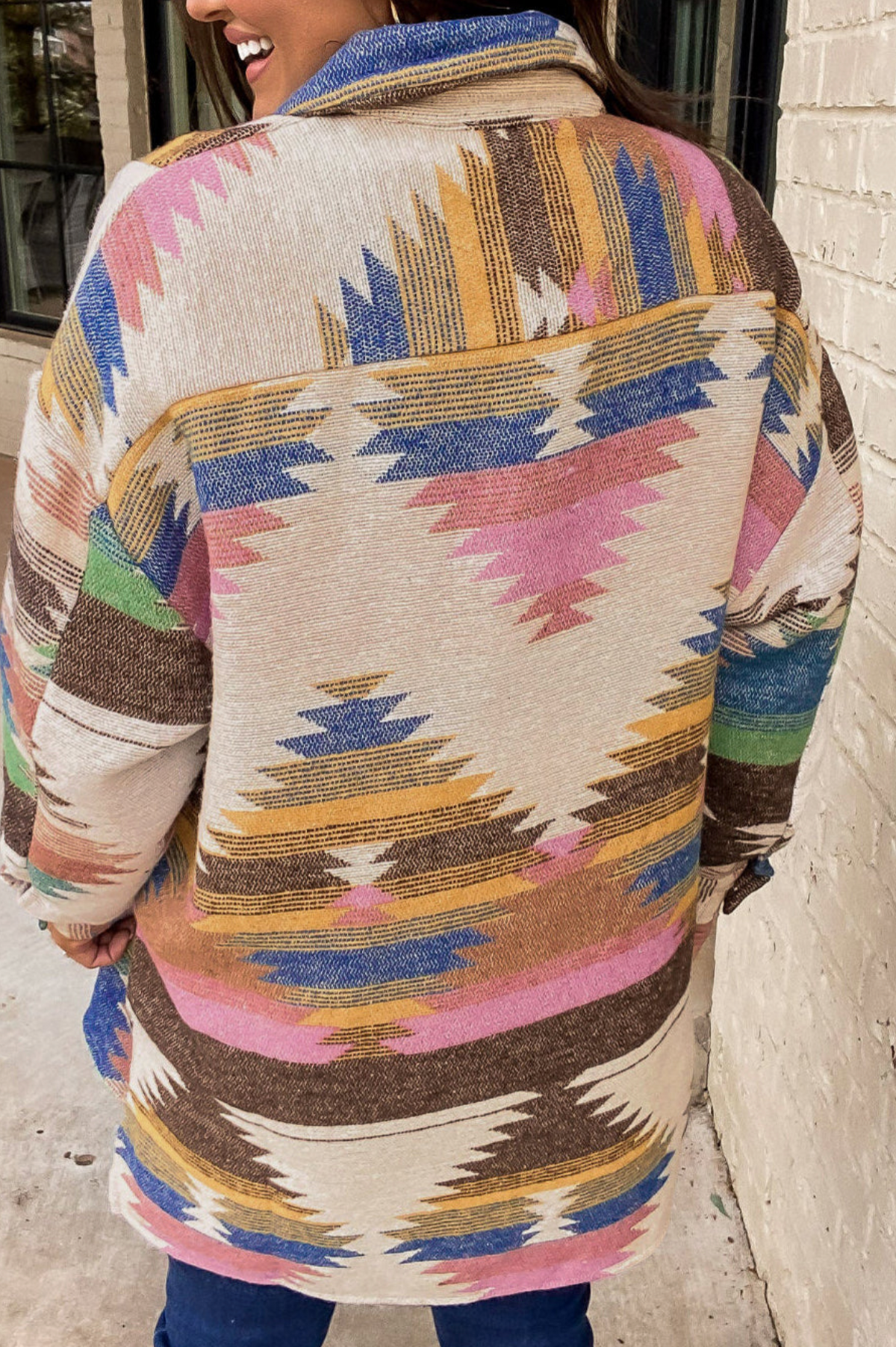 Sedona Dreams Aztec Print Shacket - OT138MU