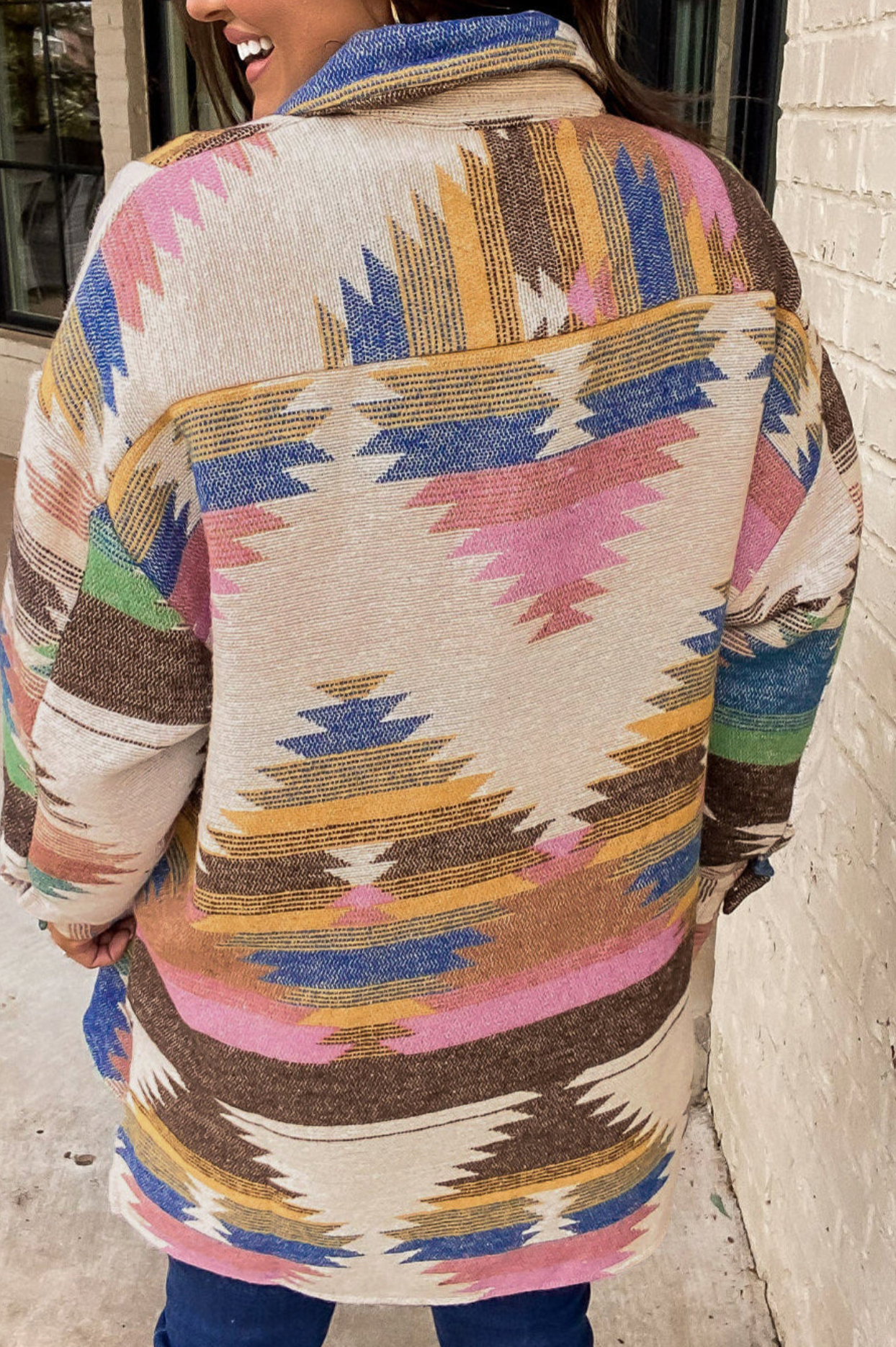 Sedona Dreams Aztec Print Shacket - OT138MU