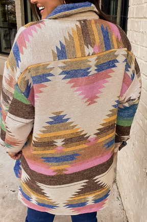 Sedona Dreams Aztec Print Shacket - OT138MU