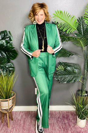 The Boss Life Green Collar Jacket and Pant Set - SET013GN