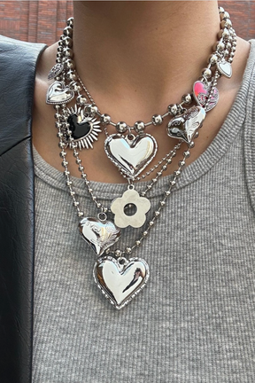 Love Multi Charm 4 Pc Necklace - N145SI