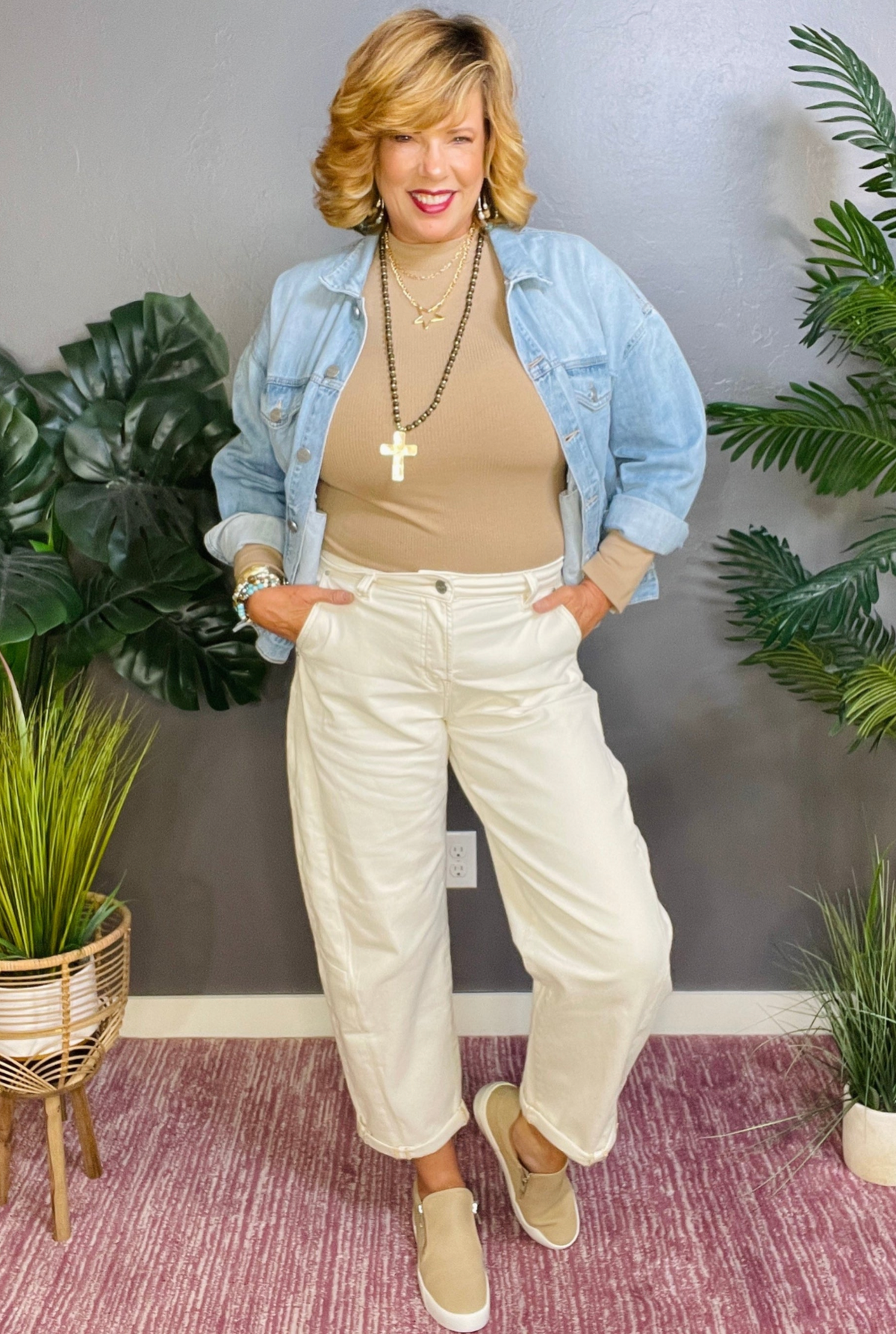 Madison High Rise Relaxed Barrel Cuffed Jeans - J028CM