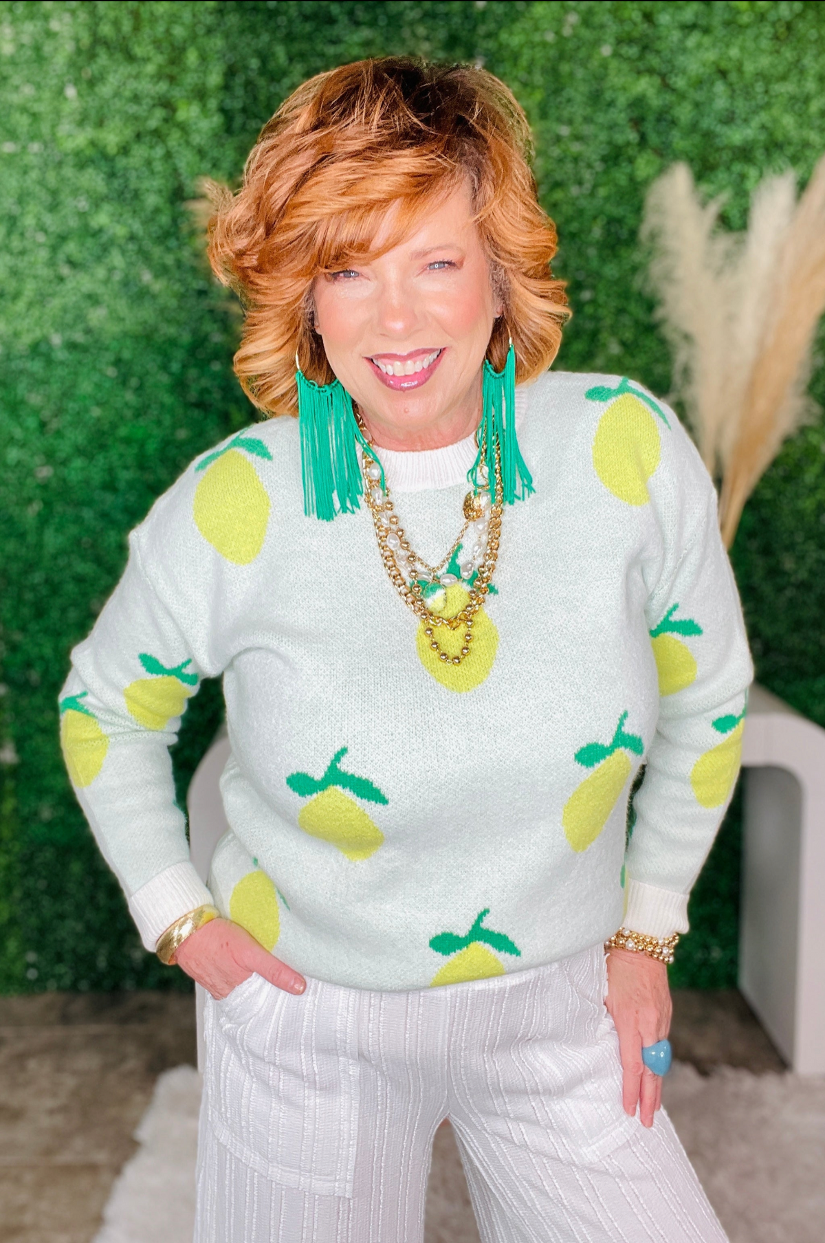 Lemon Drop Days Sweater - S496LM