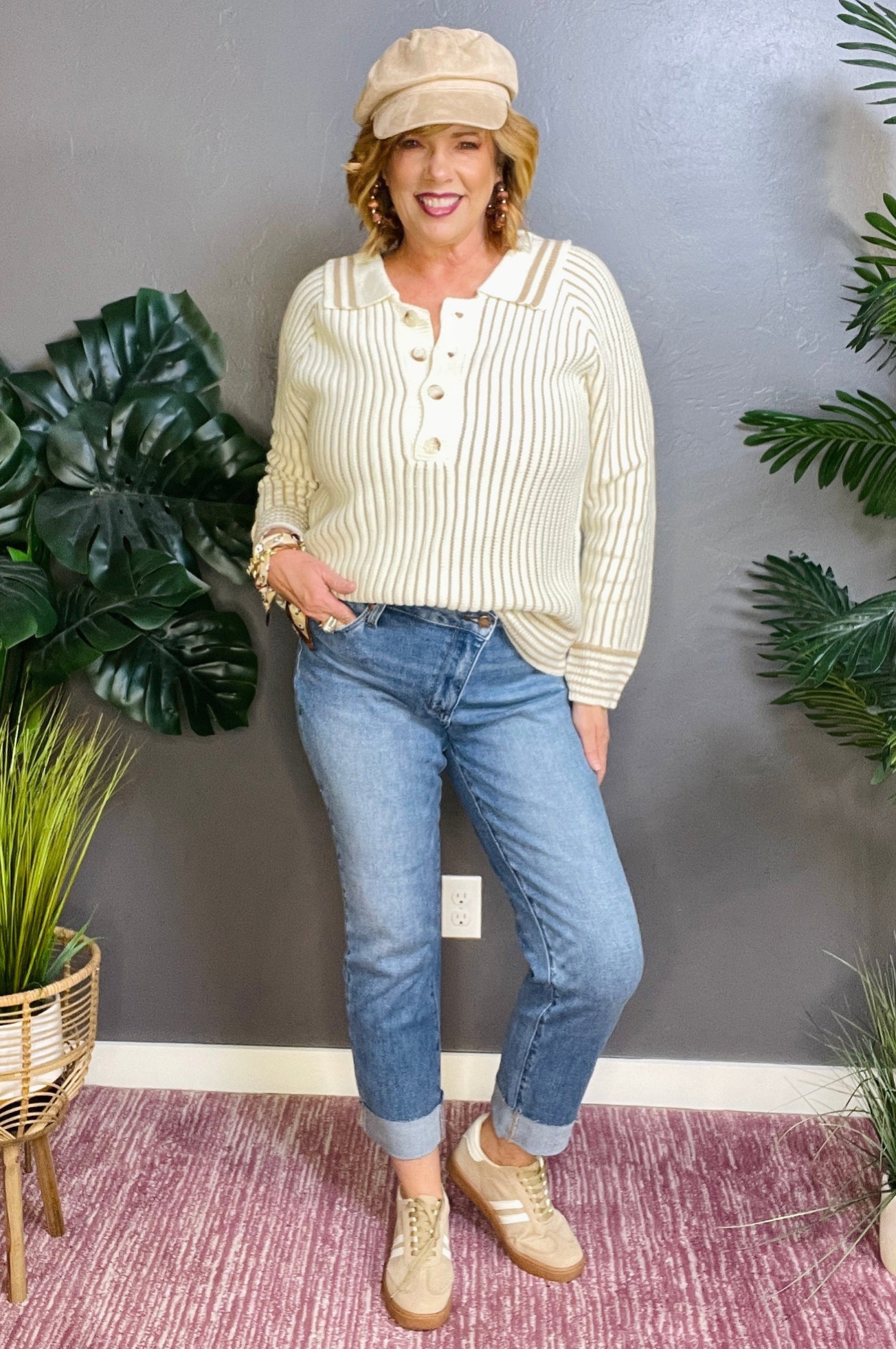 Sloane High Waist Criss-cross Jeans - J055DN