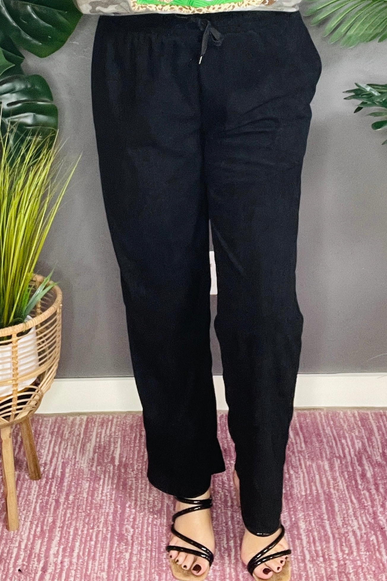 Casual Chic Life Corduroy Drawstring Pants - P101BK
