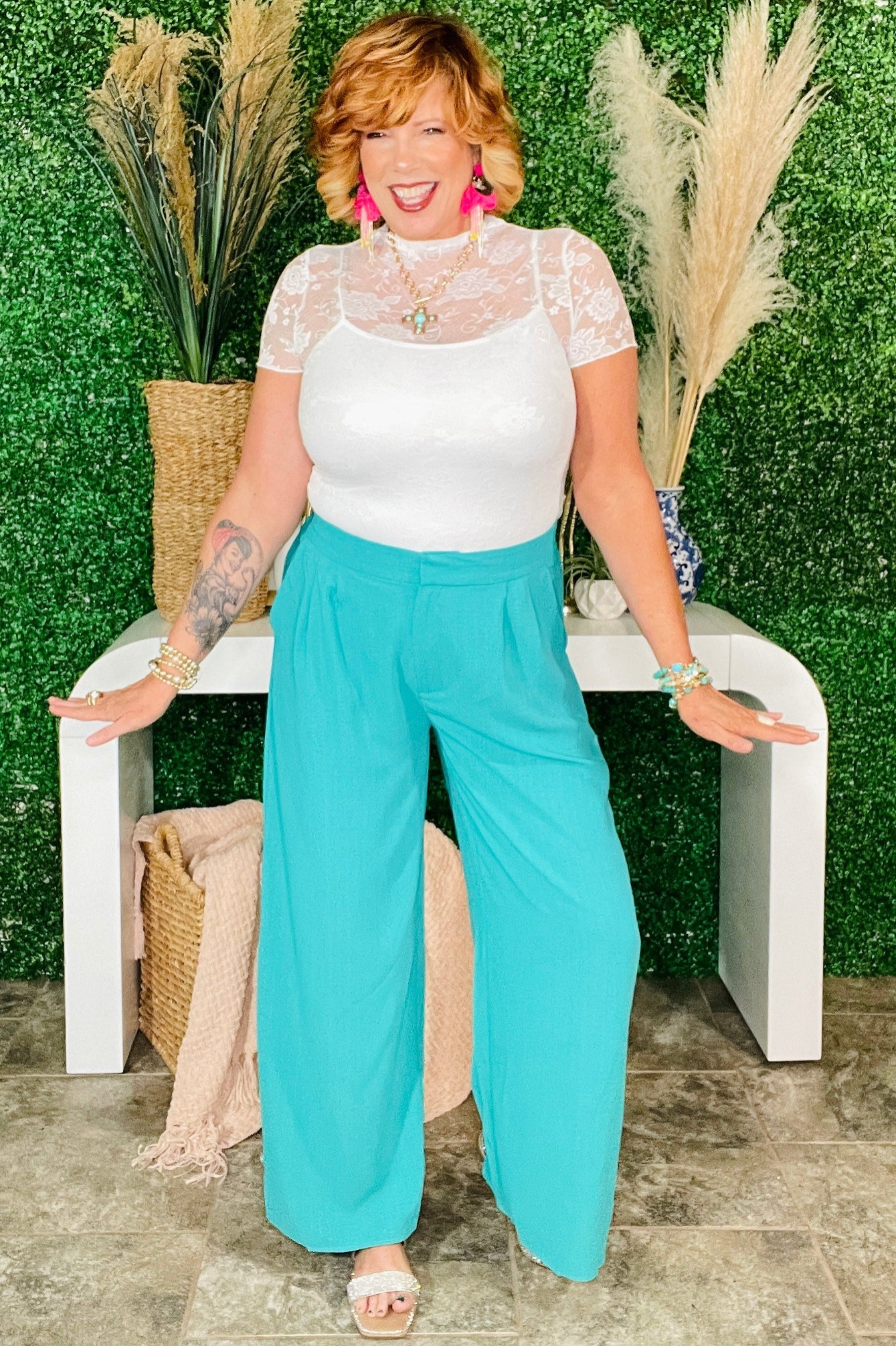 Hopelessly Yours White Sheer Lace Top - S971WH