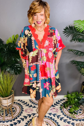 Work Of Art Abstract Print Dress - DR278RD
