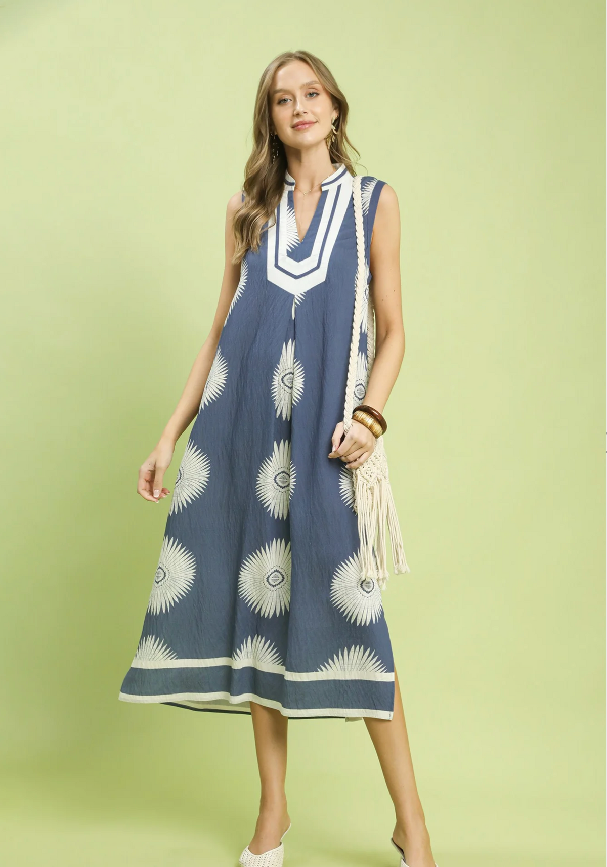 Indigo Paradise Geometric Dress - DR288IN