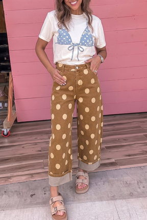 Hit The Spot Brown Jeans - J099BR