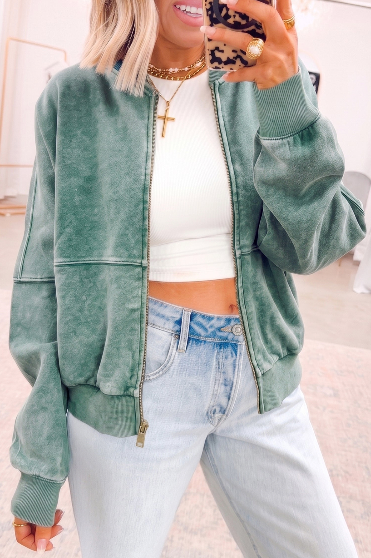 Good To Go Mineral Washed Jacket - OT219EV