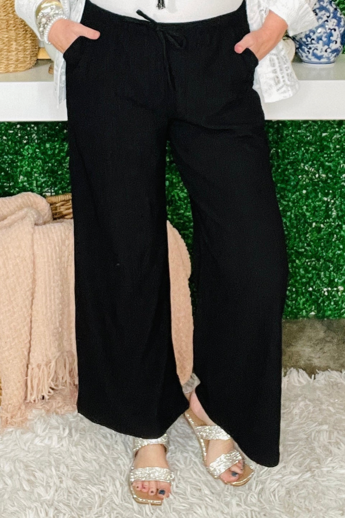 Rodeo Drive Wide Leg Pants - P190BK